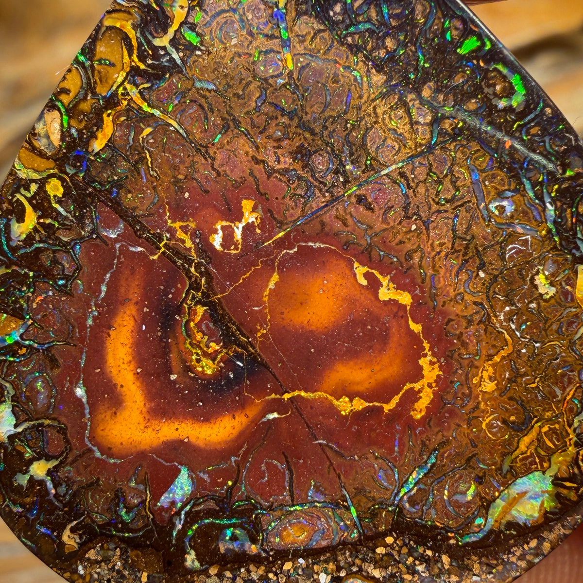 44.8cts - Electric Tribal Queensland Boulder Opal from Yowah