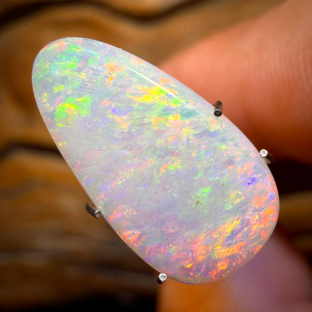 Opale blanche d'Australie du Sud de 2,9 carats