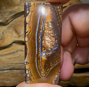 140.1cts - Australian Boulder Opal. Tribal Pattern - Opal Whisperers