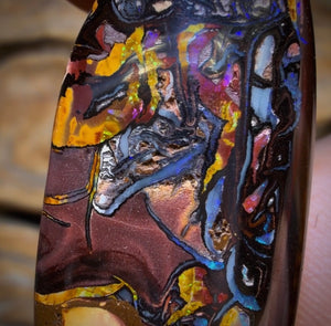 60.6cts - Tribal Queensland Boulder Opal from Koroit with Gold