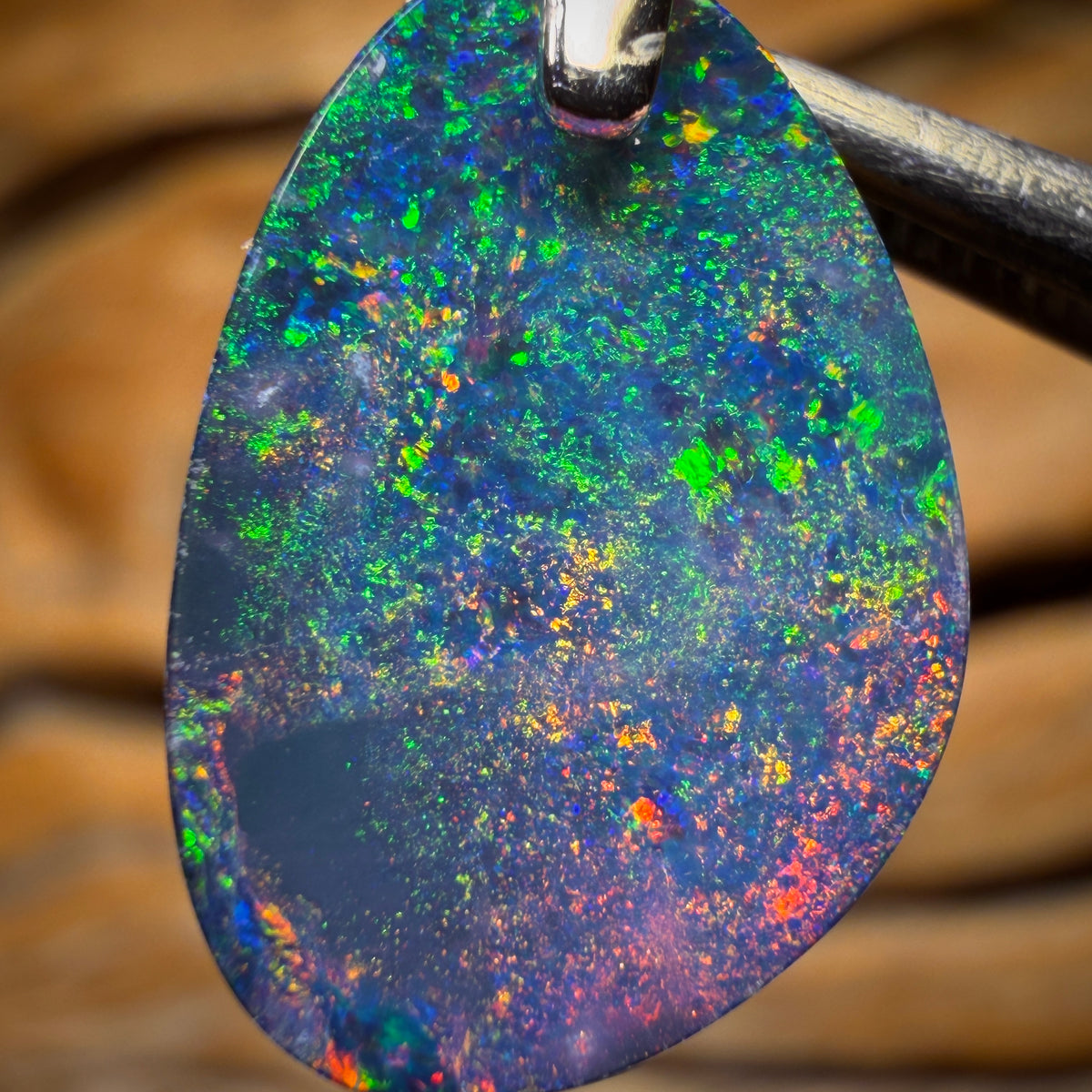Sterling Silver - Pure Simplicity! Queensland Boulder Opal Doublet Pendant Unisex