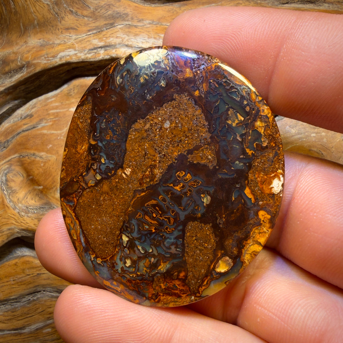 Aren’t you glad you stayed to the end card! 150.7cts - Yowah Nut Tribal / Crystal Centre Opal