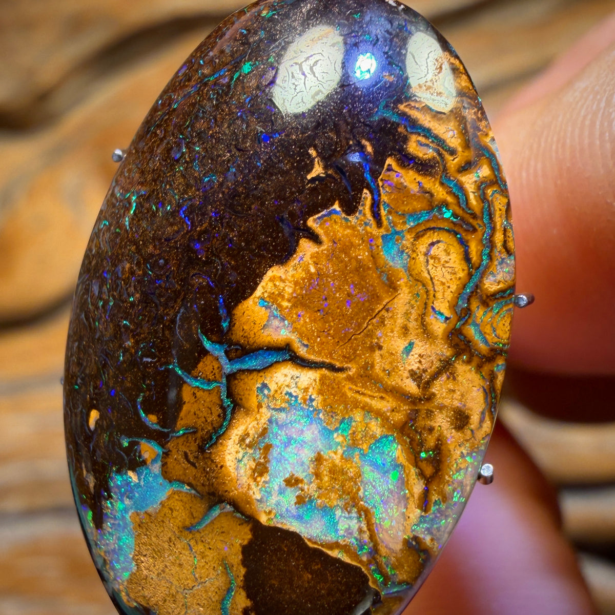 21.6cts - Yowah Nut Tribal Picture Stone Opal. Australian Opal