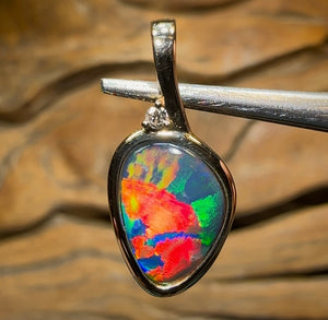 14k Gold - “Aurora” TOP Queensland Boulder Doublet Opal Pendant🔥 - Opal Whisperers