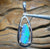 Silver -  Solid Queensland Boulder Opal Pendant. Antique - Opal Whisperers