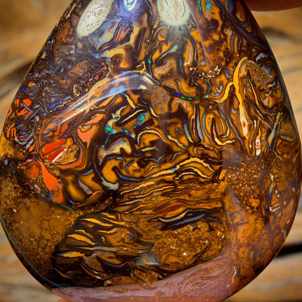 Half Price Card! 104.4cts - Tribal Yowah Nut Opal. Australian Opal