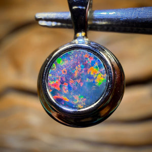 WILDCARD! Sterling Silver - Queensland Boulder Opal Doublet Pendant