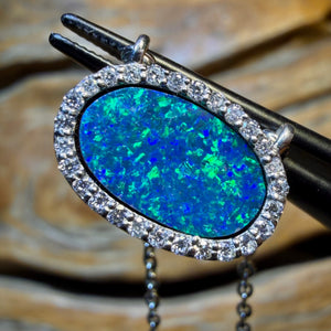 Sterling Silver - Queensland Boulder Opal Doublet Pendant