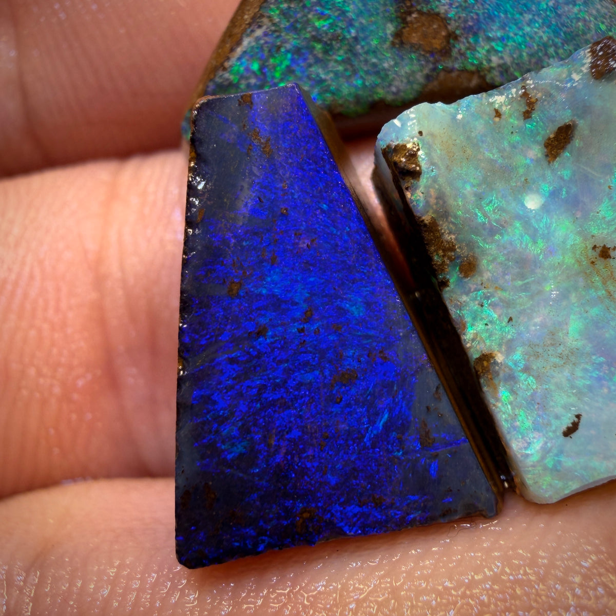 🔒26.5cts - 3x clean ￼Australian Boulder Full Face Opal Rubs Parcel
