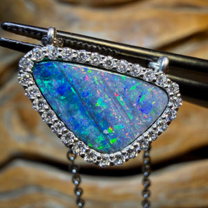 Sterling Silver - Queensland Boulder Opal Doublet Pendant