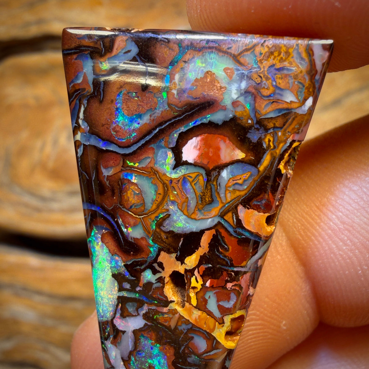 Hey Dad! 122.8cts - BIG TOP PARTNERS Tribal Queensland Boulder Opal Picture Stone Pair