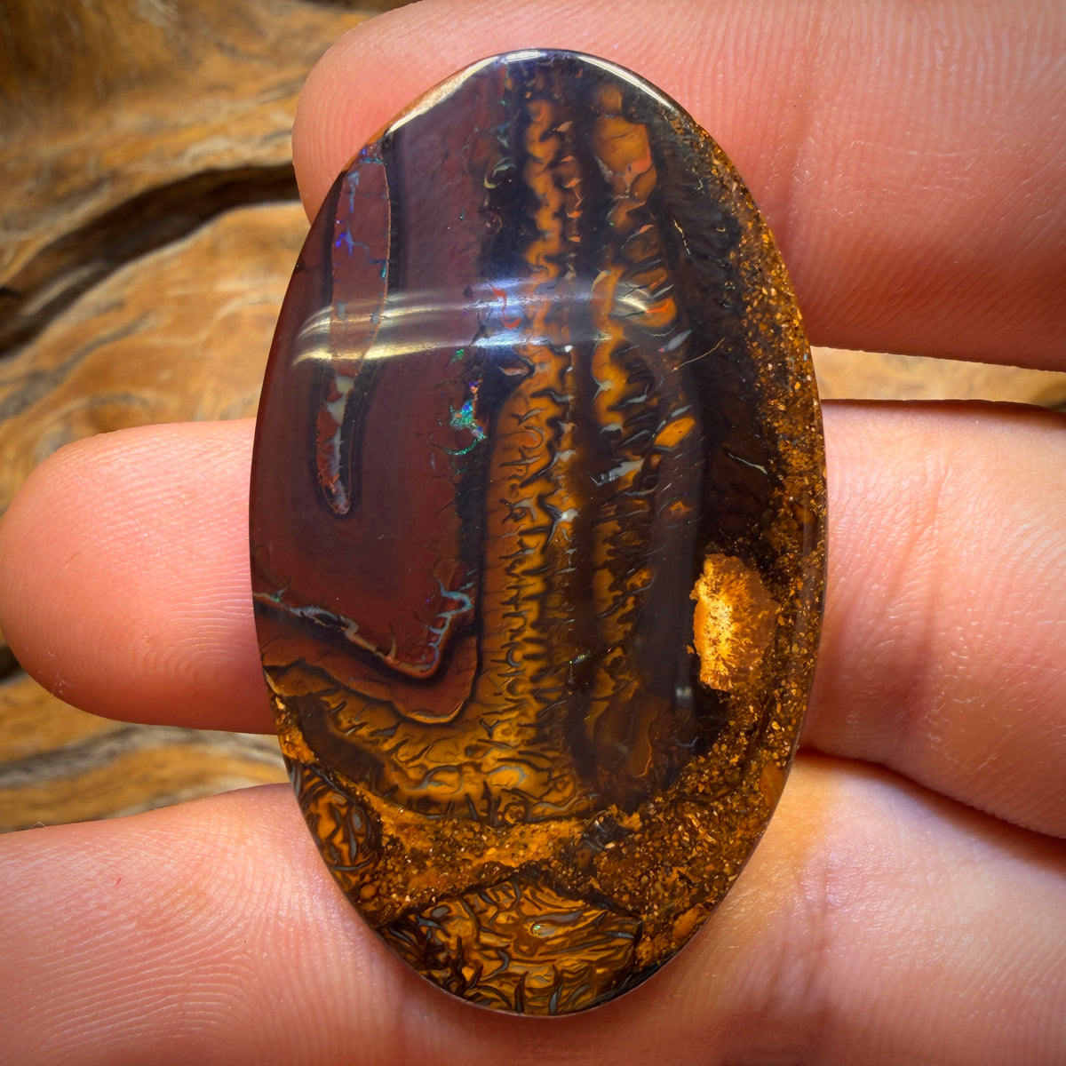 59.4cts - Tribal Yowah Nut Opal. Australian Opal