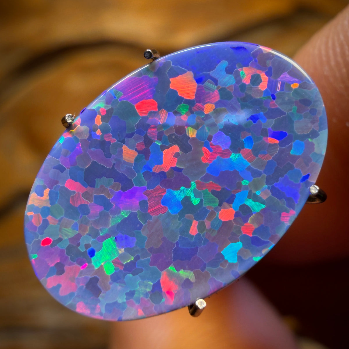 3.05cts - OMG ‘Neon Tetris’ TOP Lightning Ridge Opal Doublet