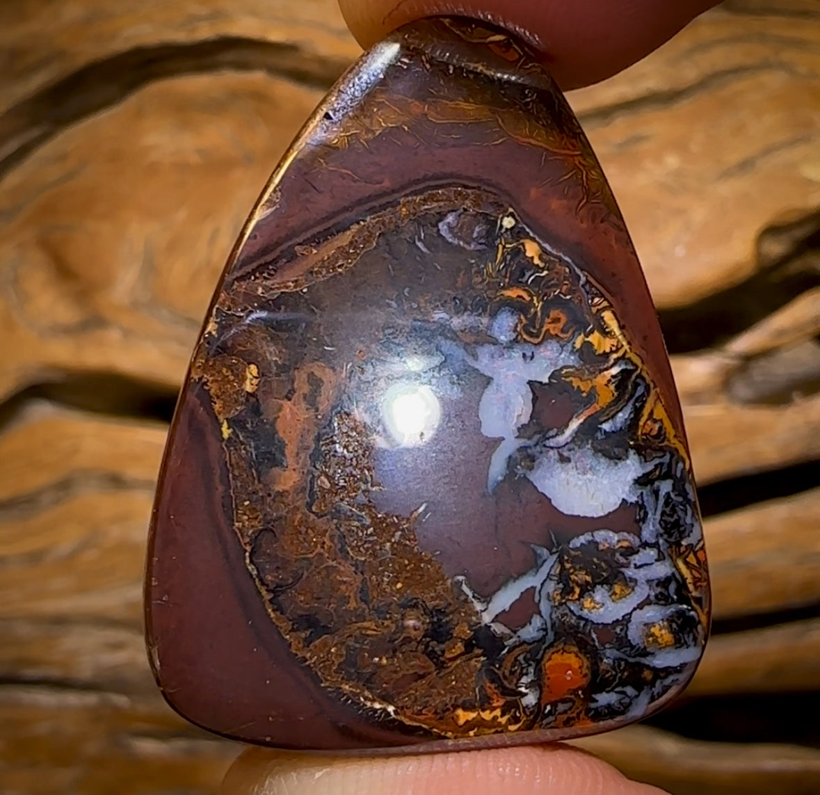 76.6cts - Large Top Tribal Queensland Boulder Opal from Koroit Double Sided