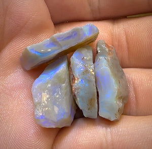 66cts - 4x Lightning Ridge Opal Rough Parcel