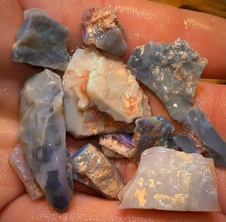 🔒 93 carats - 11x Lot d'opales brutes de Lightning Ridge