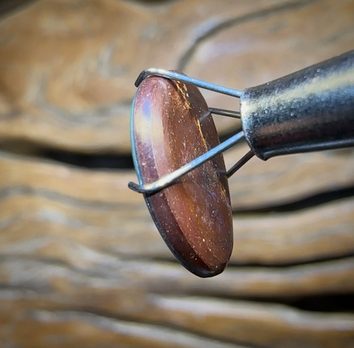 3.3cts - “Pigeon Blood Red on Black” Australian Boulder Opal Doublet