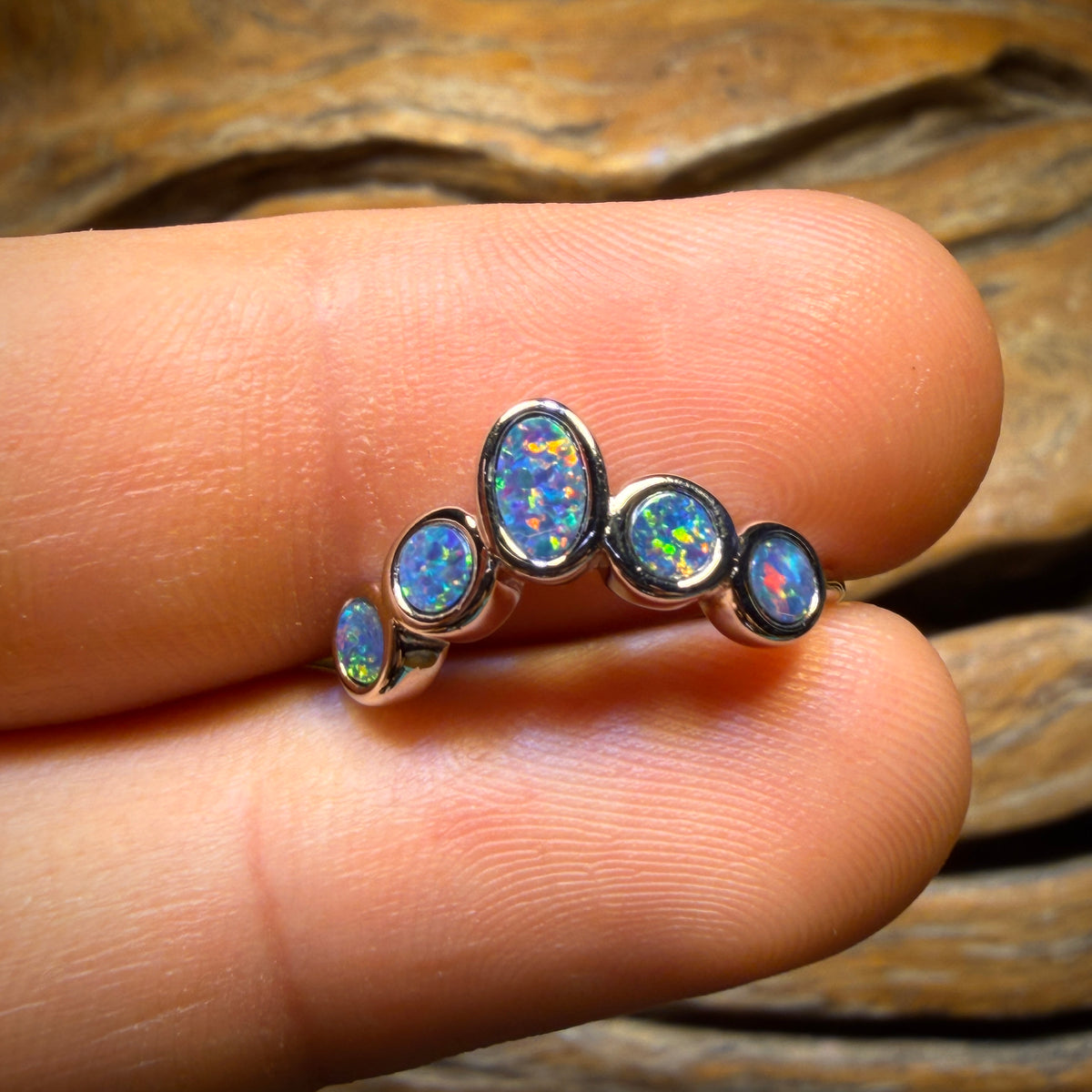 Bargain Card! Sterling Silver - Queensland Boulder Opal Doublet Ring