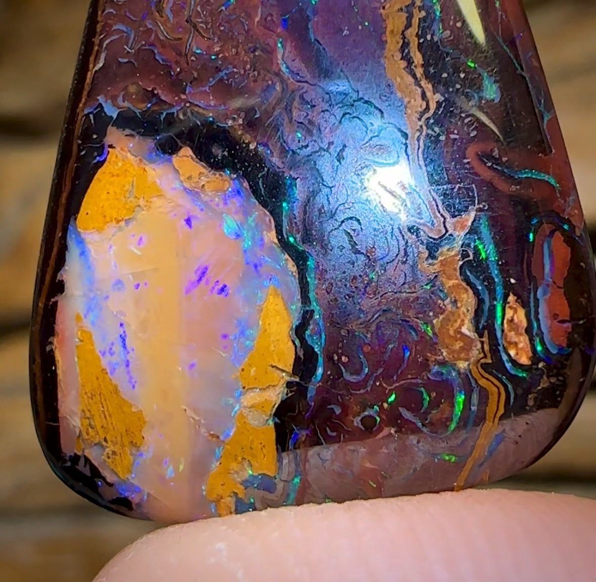 24.5cts - Tribal Queensland Boulder Opal from Koroit with Kernel