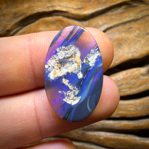 Art of Opal Card! 10.4cts - Big Lightning Ridge Semi Black Opal Picture Stone