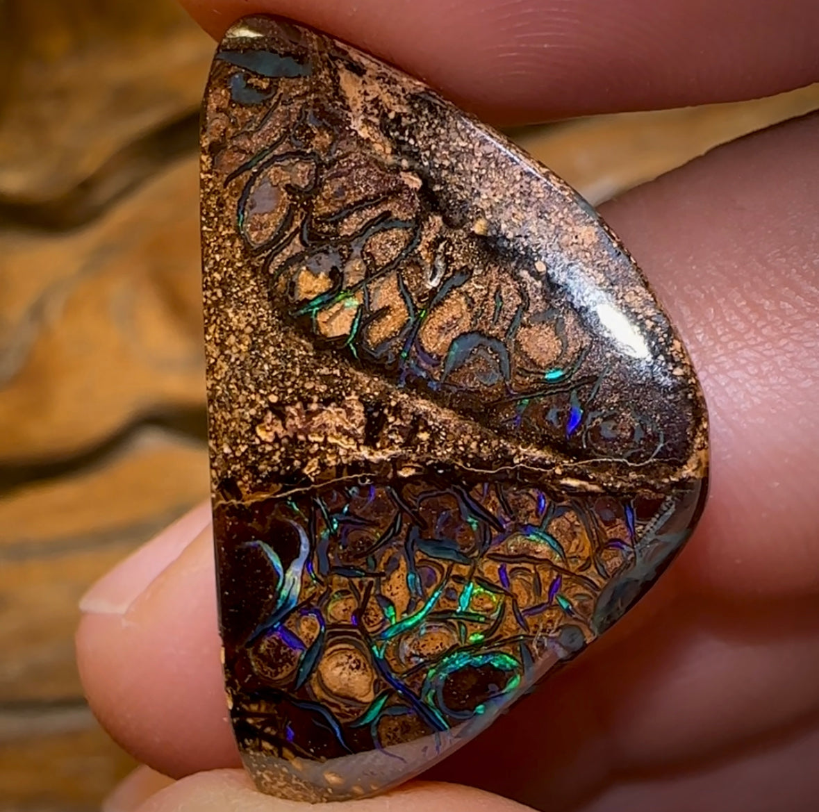 28.6cts - Yowah Nut Conglomerate Opal. Australian Opal - Opal Whisperers