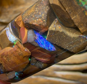 124.2cts - Vial of Boulder Opal Rough - Opal Whisperers