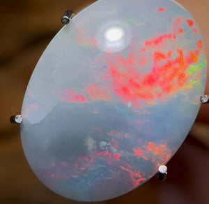 2.7cts - Red on Semi Black Opal from Lightning Ridge Bargain - Opal Whisperers