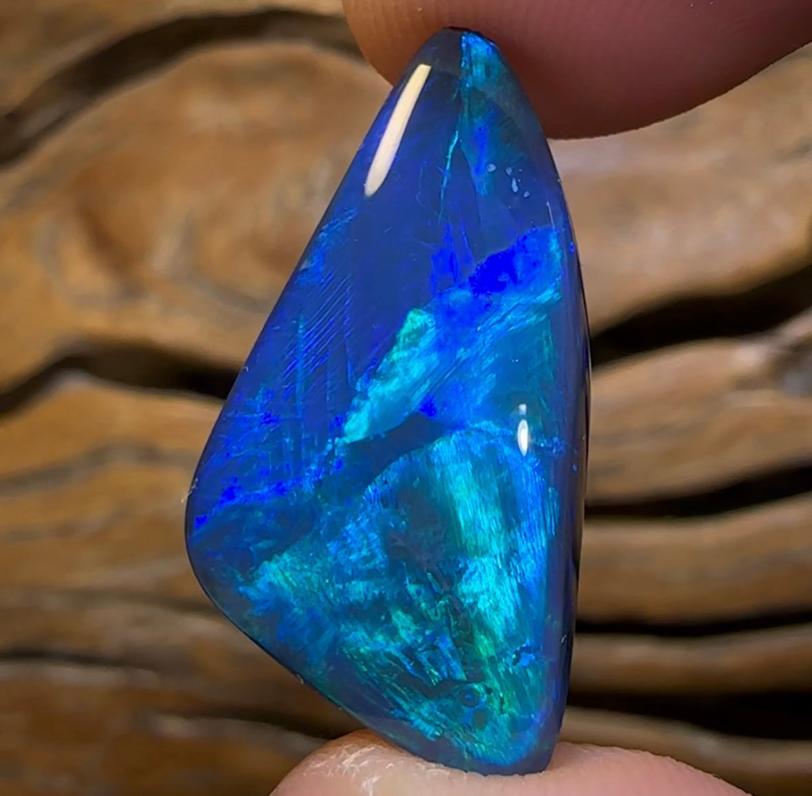 17.8cts - TOP GEM Black Opal from Lightning Ridge - Opal Whisperers