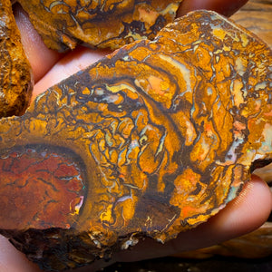 Art card bargain! 851.5cts - 3x Yowah Nut Tribal Opal Rough Parcel. Australian Boulder Opal