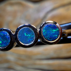 HDW Sterling Silver - Queensland Boulder Opal Doublet Ring