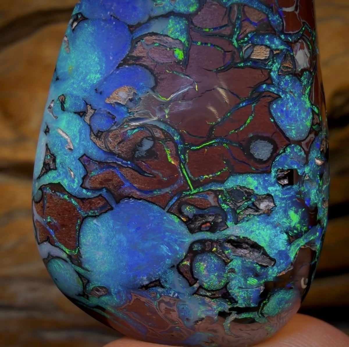 249.2cts - “Tribal Nebula” TOP GEM Tribal Australian Boulder Opal from Koroit