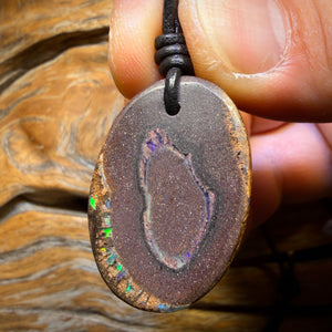 Roadshow Wildcard!            32 x 22mm - Drilled Tribal Queensland Boulder Opal Necklace