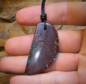 46 x 23mm - Drilled Australian Boulder Opal Necklace