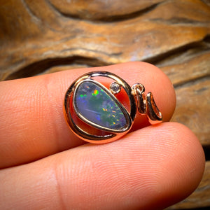 Sterling Silver - Queensland Boulder Opal Doublet Pendant