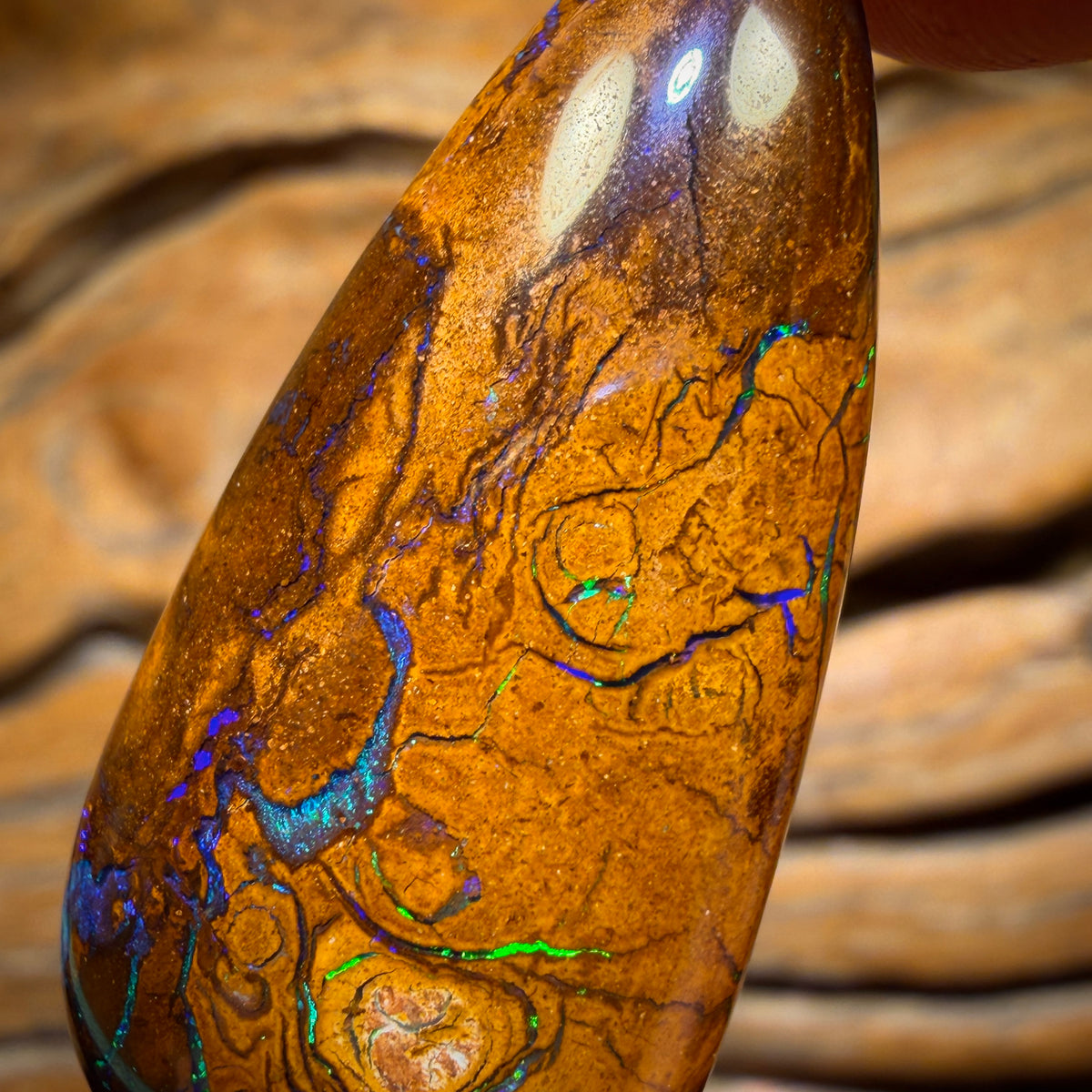 Half Price Card! BIG 69.8cts - Tribal Queensland Boulder Opal from Yowah