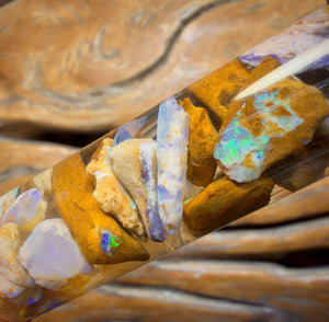 42cts - Vial of Yowah Opal Rough w/ Fossil Opal