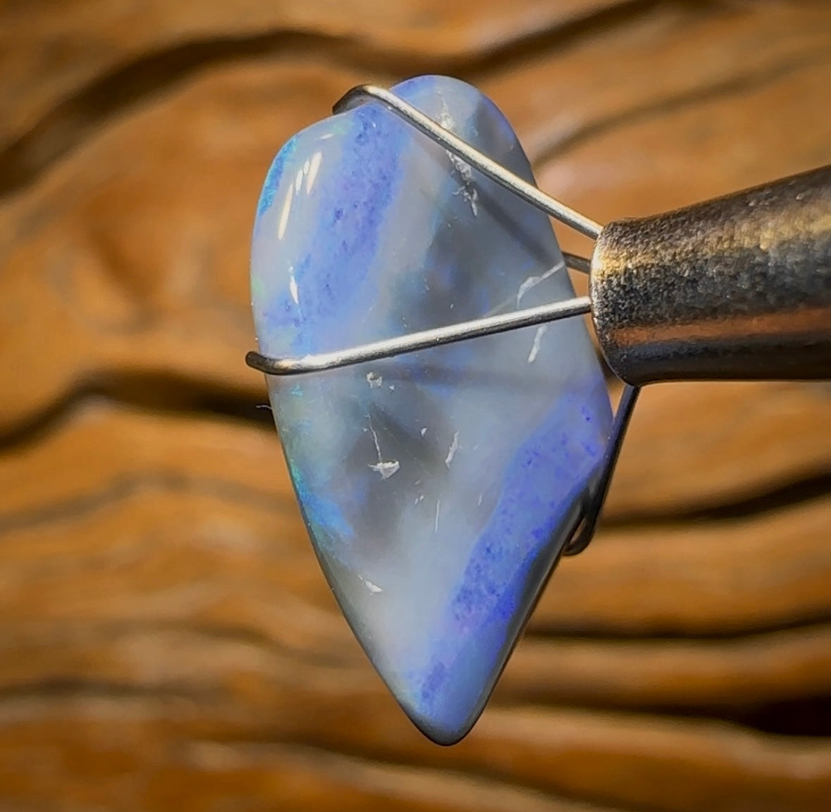 6.4cts - Lightning Ridge Semi Black Opal Rub