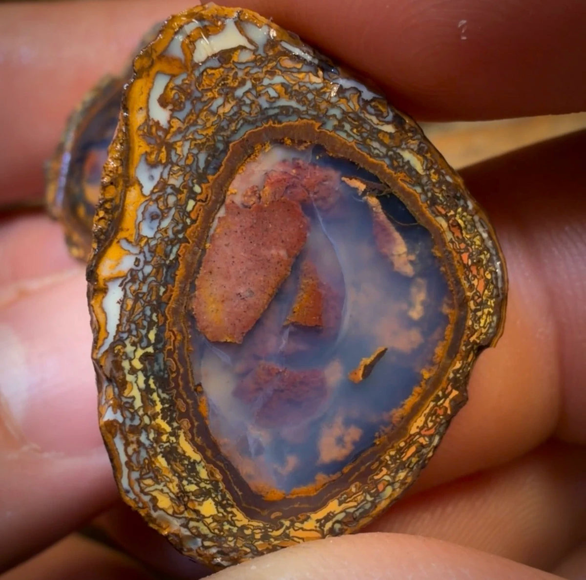 OpalFest WildCard 20% OFF 70.8cts - Yowah Nut Partial Crystal Centre Rough Specimen Pair