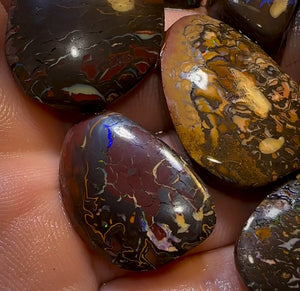 145cts- 7x Tribal Queensland Boulder Opal Rubs
