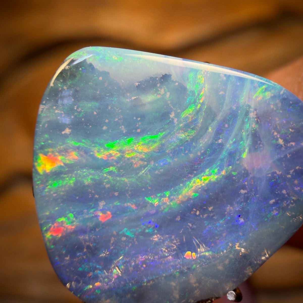 6.3cts - “Water World”Queensland Boulder Seam Opal. Australian Opal
