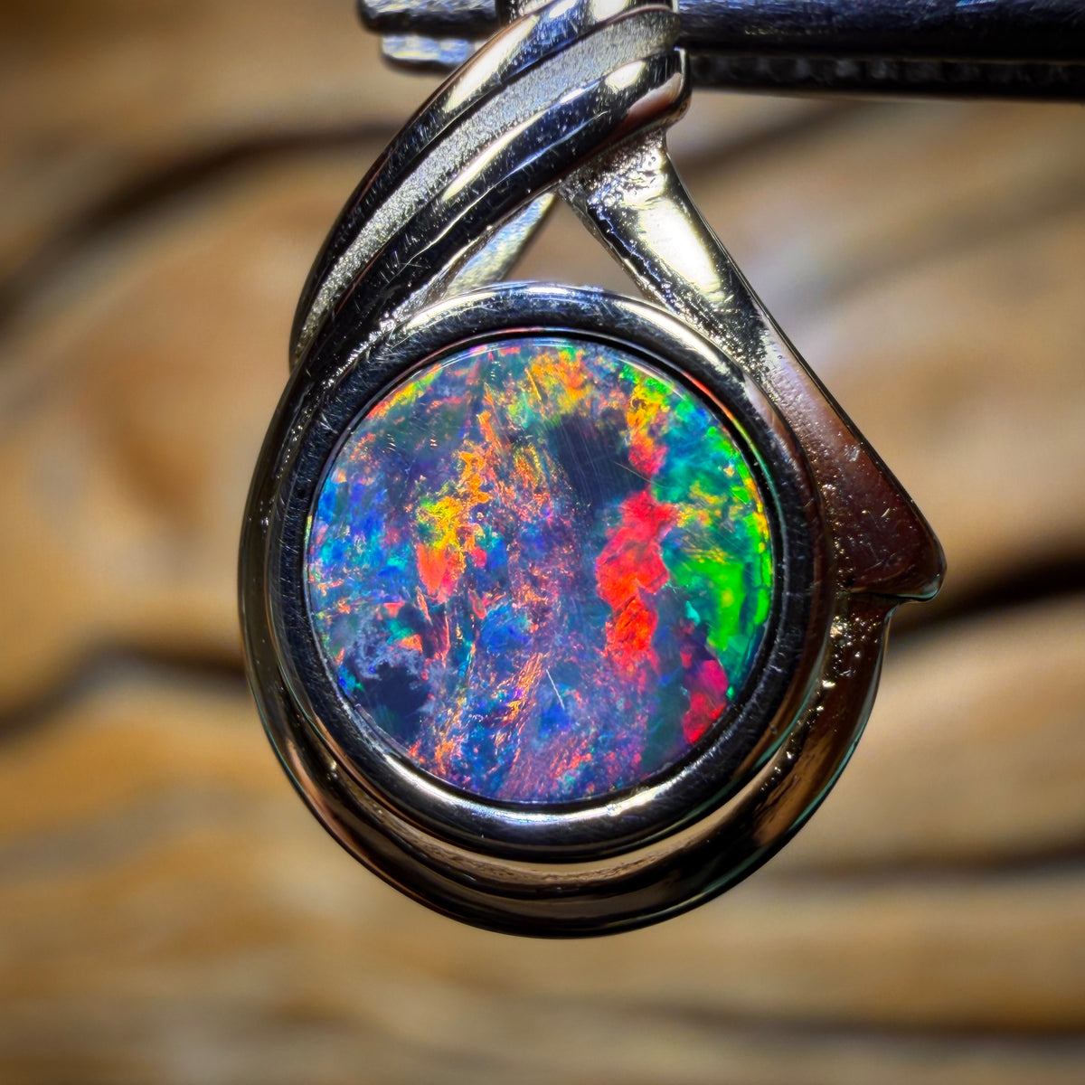 Sterling Silver - Queensland Boulder Opal Doublet Pendant