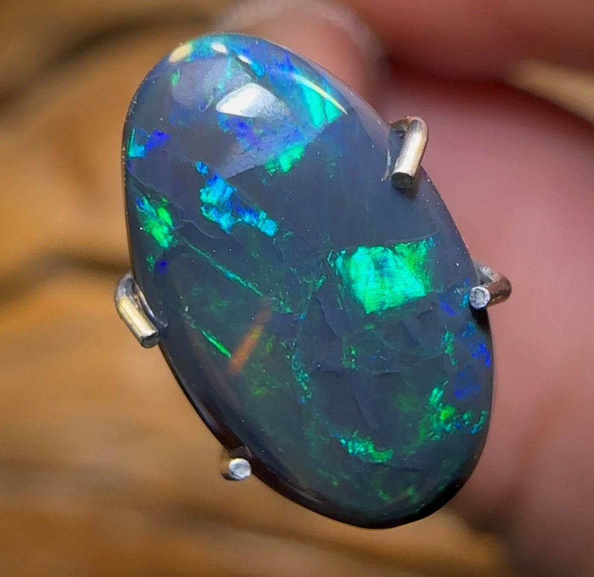1.6cts - Black Opal from Lightning Ridge - Opal Whisperers