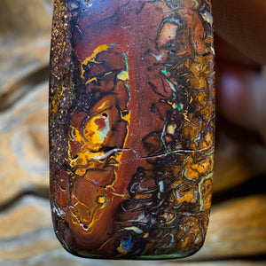 32 x 17mm - Drilled Tribal Queensland Boulder Opal Necklace. Australian Opal