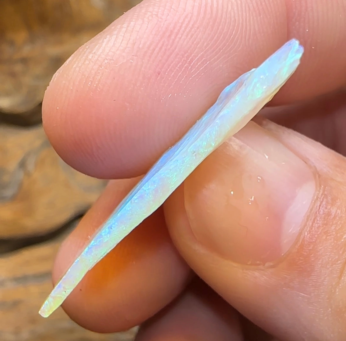 (Template) 6.8cts - Pure Yowah Crystal Opal Rough Piece. Highly Prized Material - Opal Whisperers