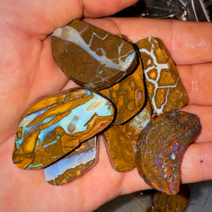 7 x Queensland Boulder Opal Rubs.🔥 RED HOT BARGAIN BULK LISTING. - Opal Whisperers