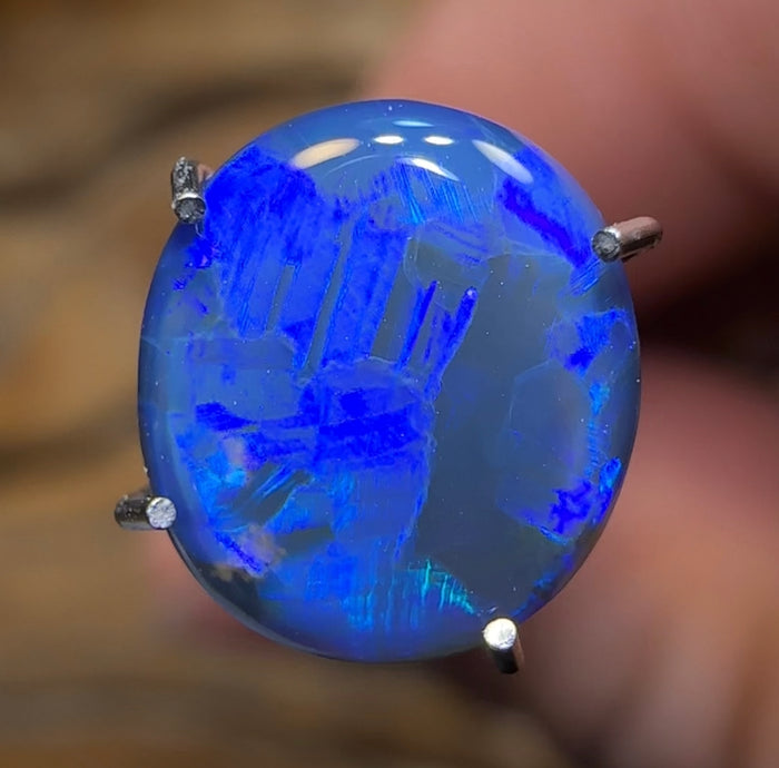 1.5cts - “Fingers” Lightning Ridge Solid Black Opal - Opal Whisperers