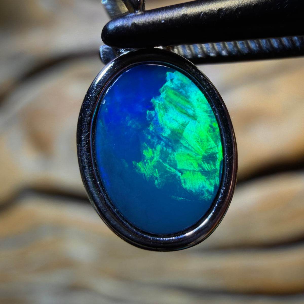 Sterling Silver - Queensland Boulder Opal Doublet Pendant