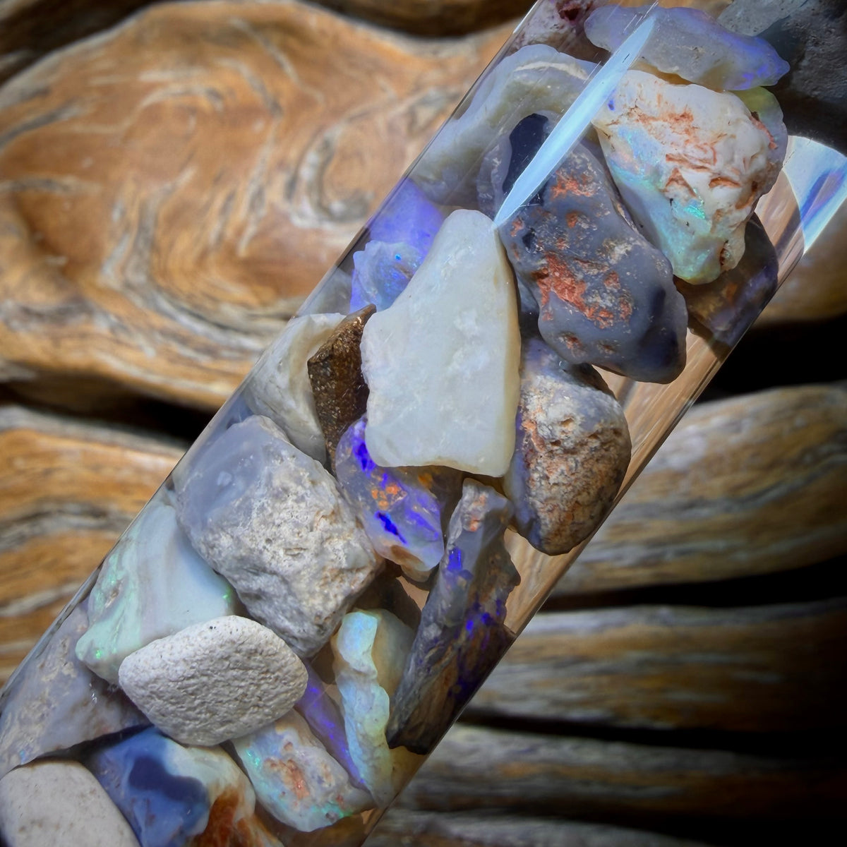 137.3cts - Lightning Ridge Opal Vial