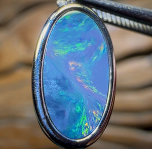 🔨 AUKTION 🔨 Sterling Silber ohne Mindestpreis – Queensland Boulder Opal-Doublet-Anhänger SCHNÄPPCHEN