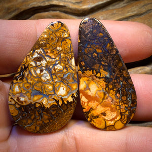 75.6cts - Tribal Queensland Boulder Opal Pair